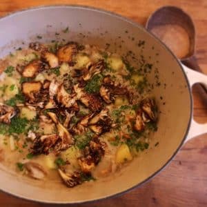 Wild mushrooms and potatoes stew